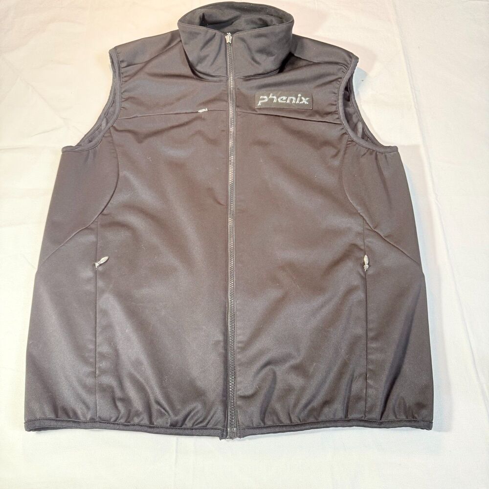 Phenix Aerothermo Mens L Softshell Ski Vest Black Full Zip Pocketed Outerwear